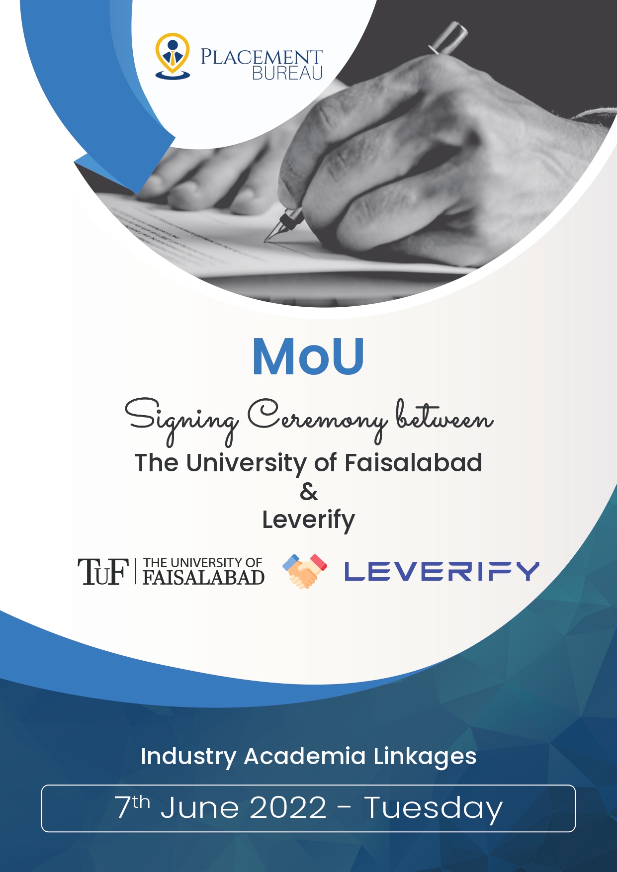 An MOU has been signed between Leverify and The University of Faisalabad (TUF)
